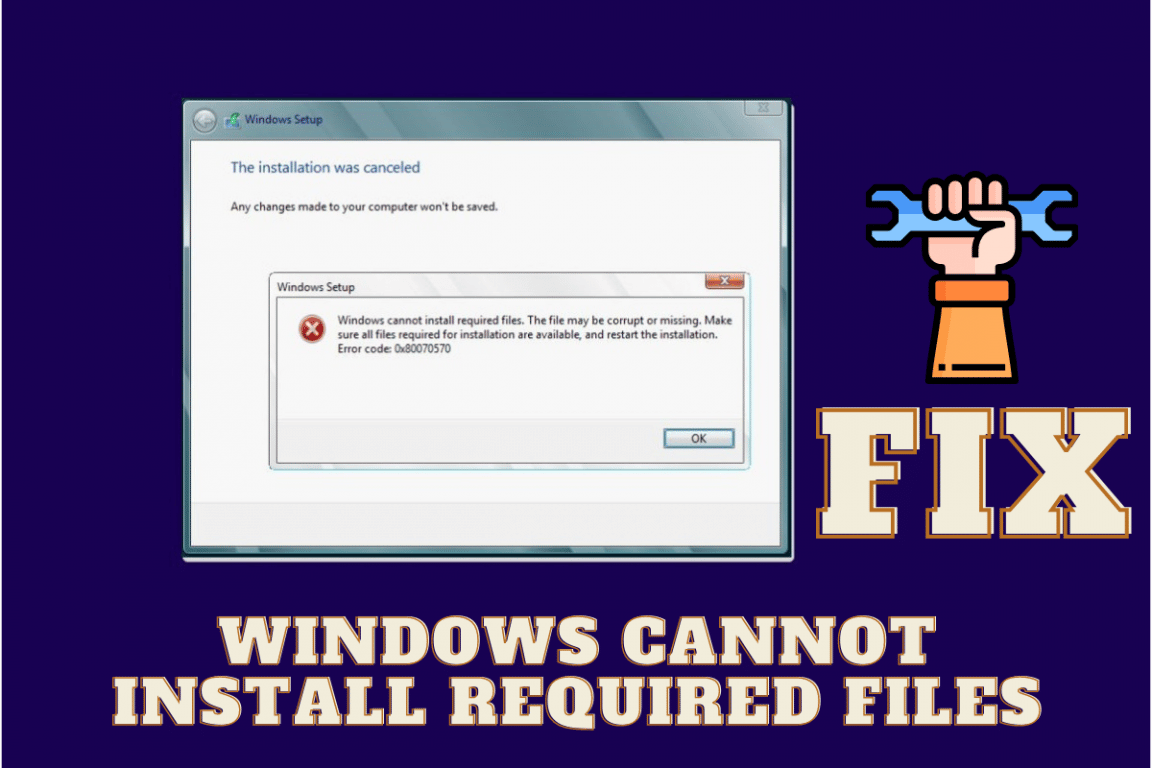Best Methods To Fix Windows Cannot Install Required Files Blogcadre